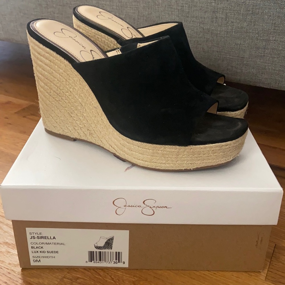 Jessica Simpson suede wedges